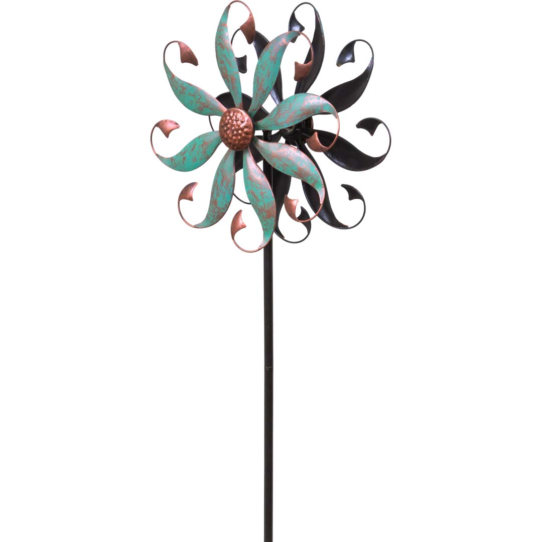 Kinetic Art: Metal Wind Spinner: Vortex Flow Duett