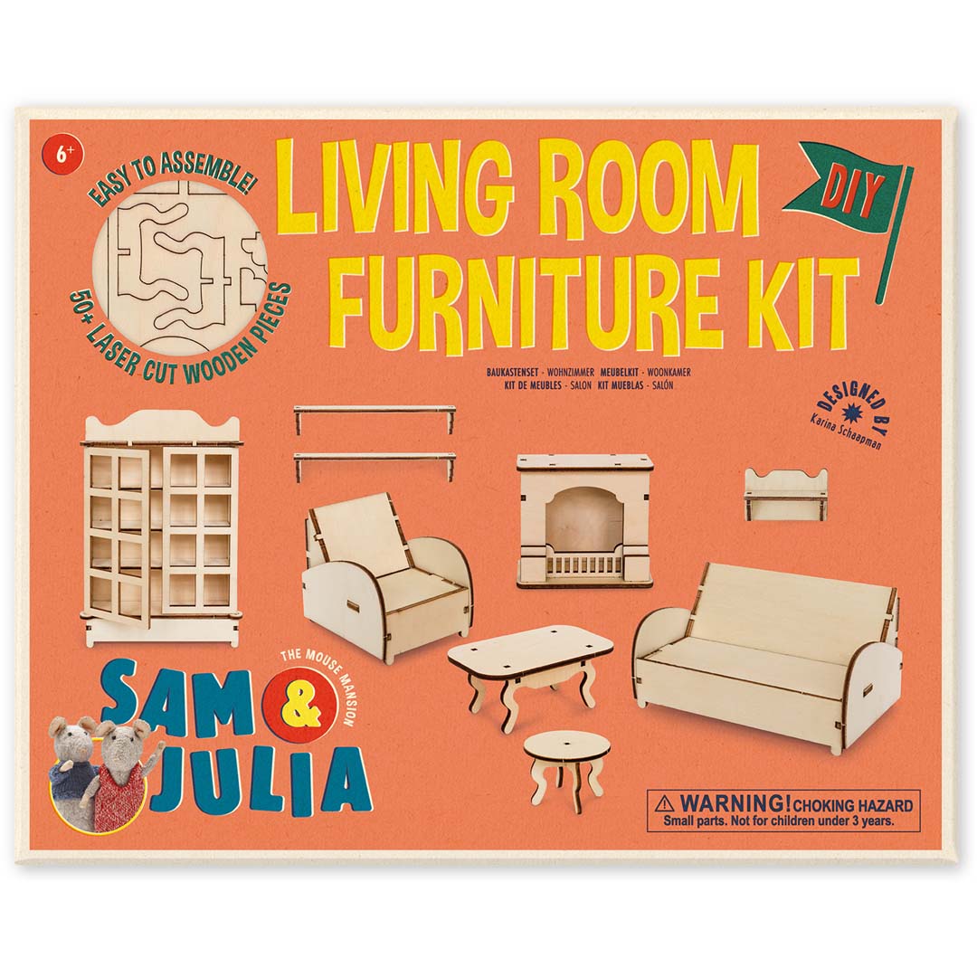 Sam & Julia: Mäusehaus-Zimmer - DIY Möbel-Baukastenset - Wohnzimmer