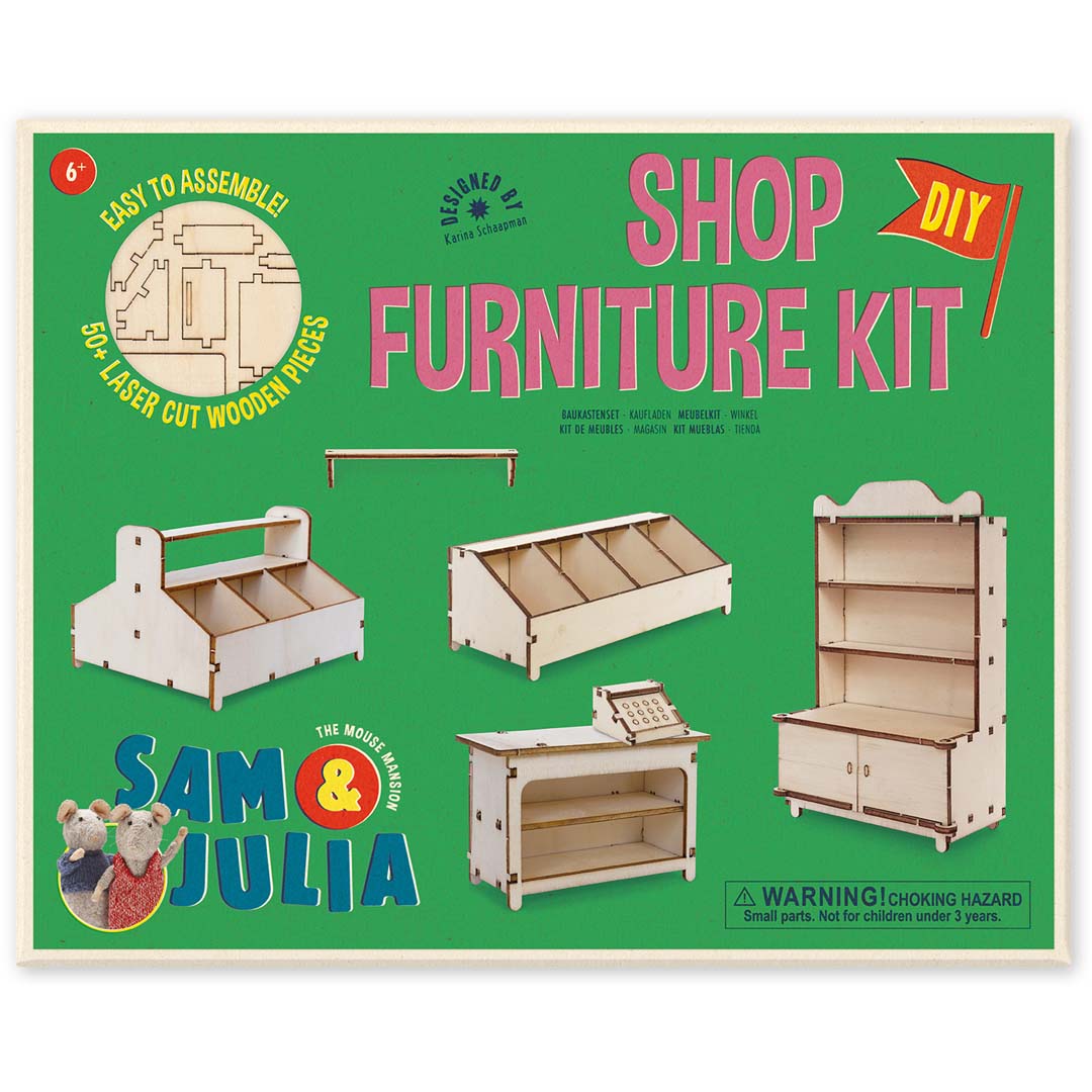 Sam & Julia: Mäusehaus-Zimmer - DIY Möbel-Baukastenset - Kaufmannsladen