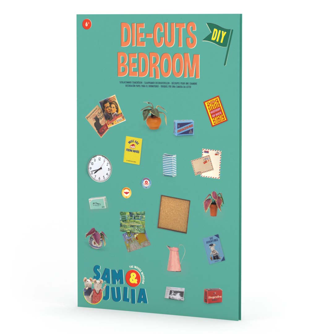 Sam & Julia: Minis: Mäusehaus-Miniaturgegenstände aus Papier: Elternschlafzimmer