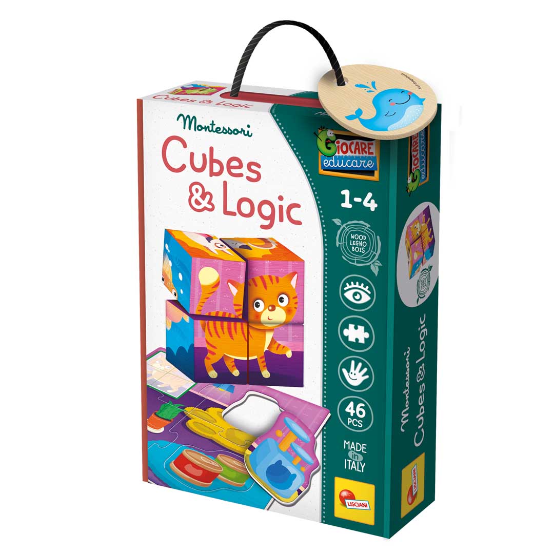 Montessori Holz-Würfel - Logic 2 in 1