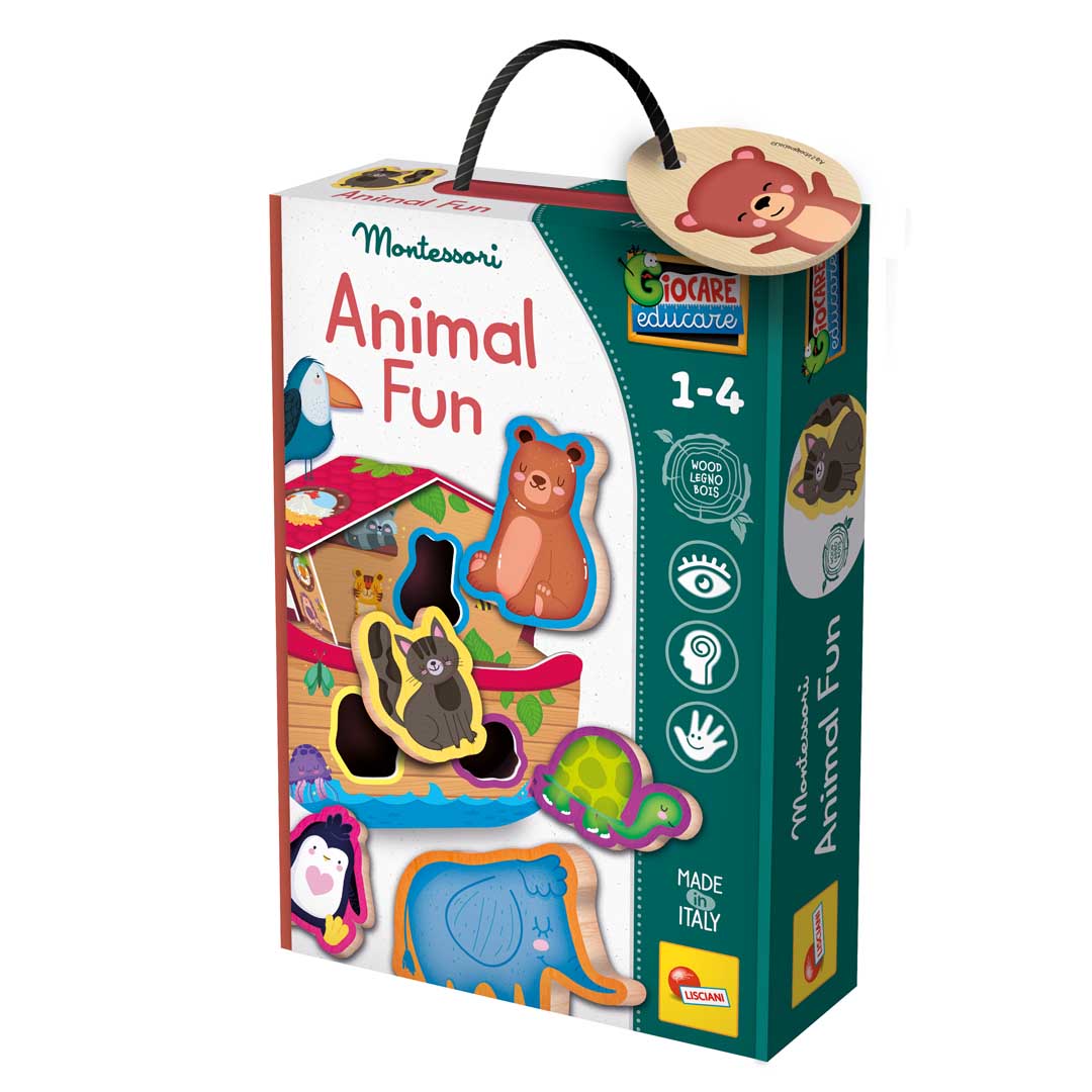 Montessori Holz-Lernspielzeug - Animal Fun (Arche Noah)