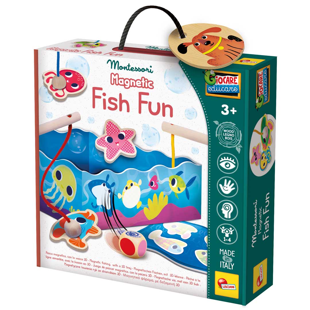 Montessori Holz-Lernspielzeug - Fish Fun (Angelspiel)