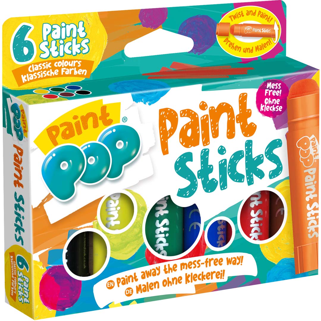 Paint Pop: Paint Sticks 6-Pack (klassische Farben)