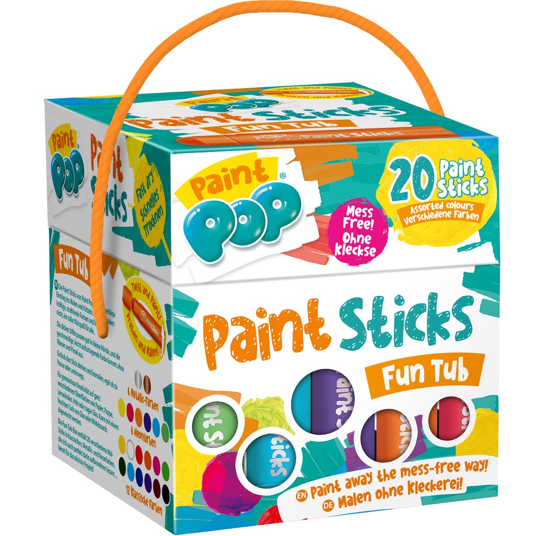 Paint Pop: Paint Sticks 20-Pack Fun Tub (klassische Farben)