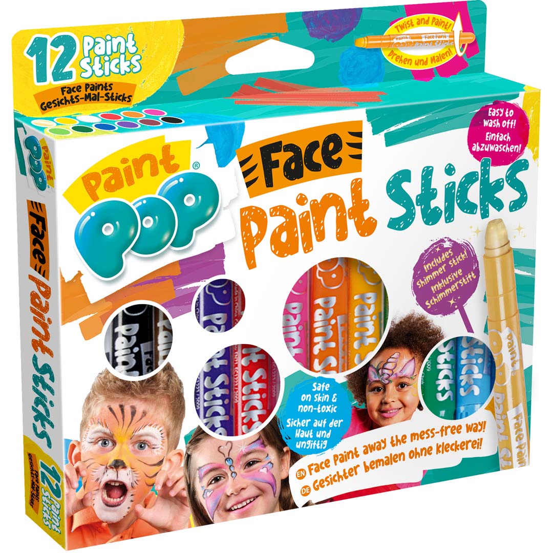 Paint Pop: Face Paint Sticks 12-Pack (Gesichtsmalfarben)